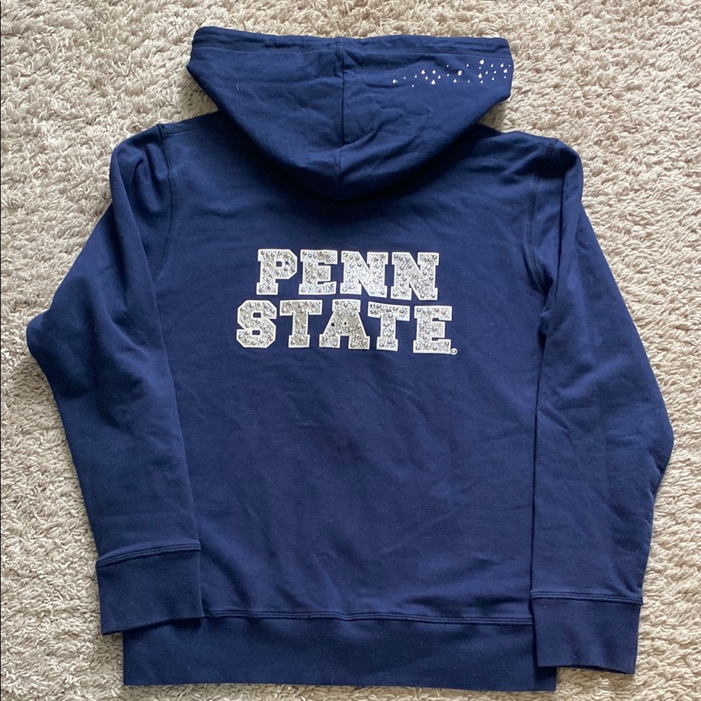 Penn State Navy Blue Zip-Up Hoodie with Paw Print
